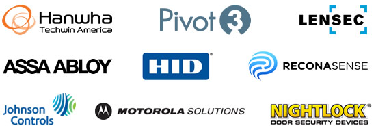 Hanwha Techwin America, Pivot3, LENSEC, ASSA ABLOY, HID Global, ReconaSense, Johnson Controls, Motorola Solutions, Nightlock